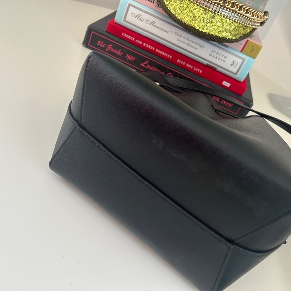 Mansur Gavriel Mini Leather Bucket Bag Black - Picture 3 of 4